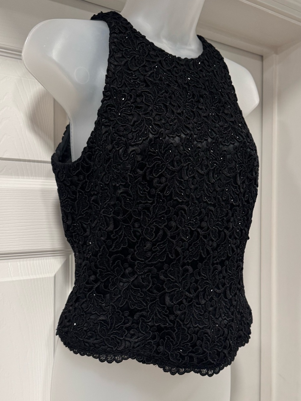Carmen Marc Valvo Embellished Beaded Top - Picture 9 of 12